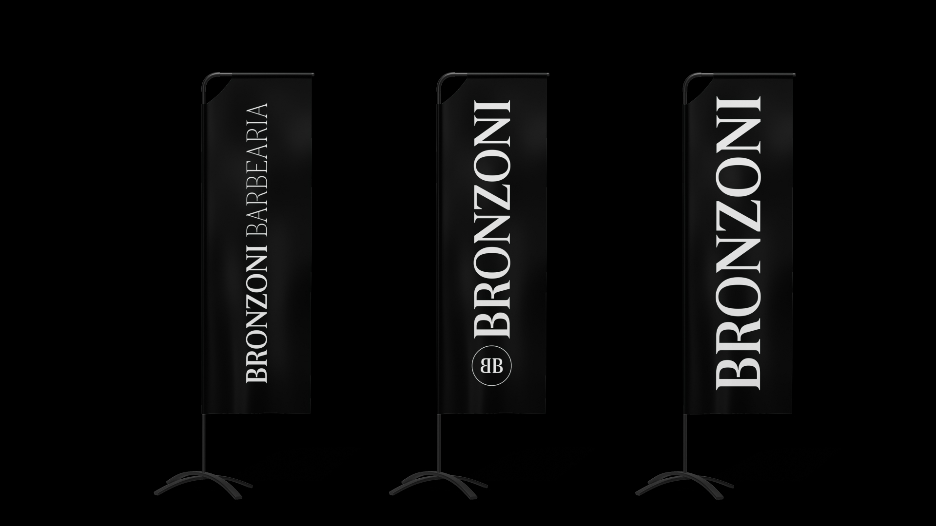 Windbanner da Bronzoni em ambiente externo